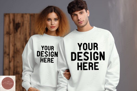 Bella Canvas Mockup Couple Match T-shirt Graphics for Apparel Mockups