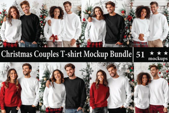 Christmas Couples Mockup: Graphics & Product Mockups