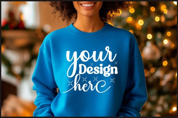 Christmas Gildan Sweatshirt Mockup 4 Graphics