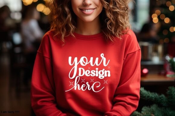 Christmas Women Sweatshirt Mockup 103: Graphics for Product Mockups