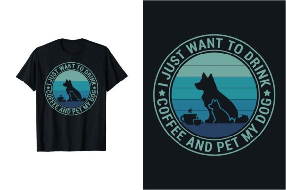 Coffee & Pets Graphics for T-Shirt Designs
