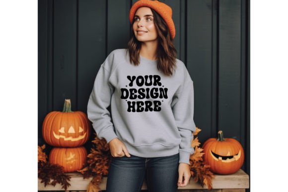 Gildan 18000 Sweatshirt Mockup Fall 13 Graphics