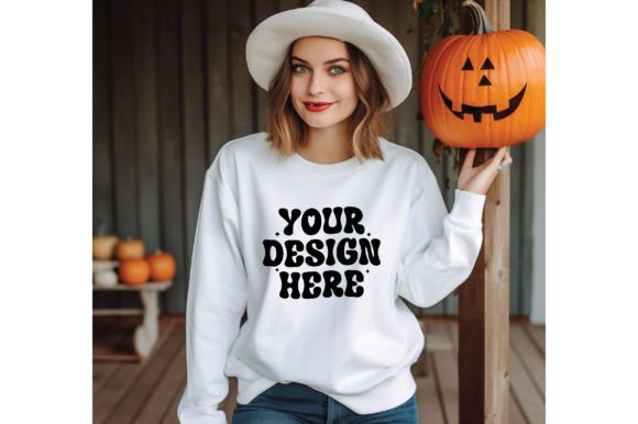 Gildan 18000 Sweatshirt Mockup Fall 16 Graphics for Hoodies Sweatshirts