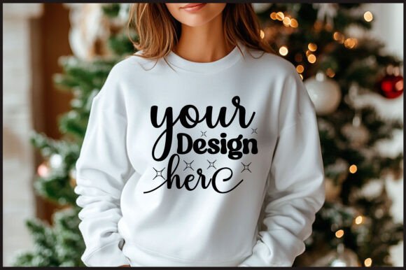 Graphics: Product Mockups for Christmas Gildan Sweatshirt Mockup 99