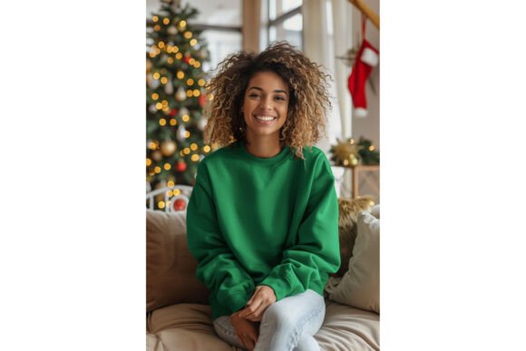 Green Sweatshirt Mockup: Graphics for Product Mockups
