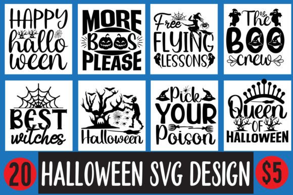 Halloween SVG T-Shirt Design Bundle Graphics