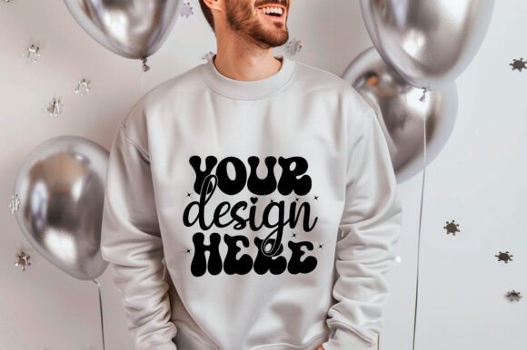 Happy New Year Sweatshirt Mockup 165 Graphics