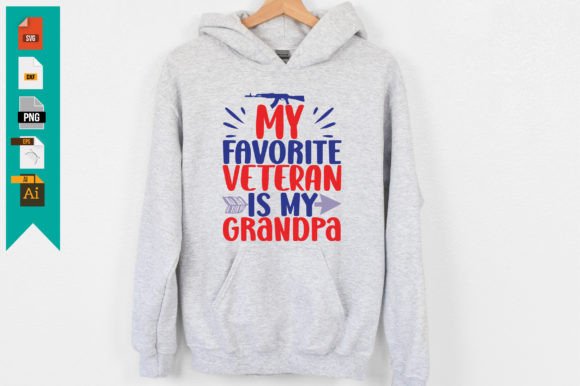 My Favorite Veteran is My Grandpa Graphics for T-Shirt Designs