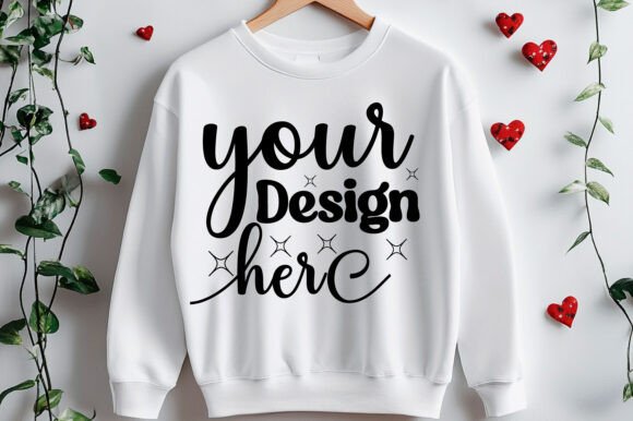 Valentine Day Sweatshirt Mockup 110 Graphics