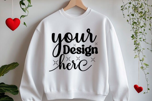 Valentine Day Sweatshirt Mockup 128 Graphics