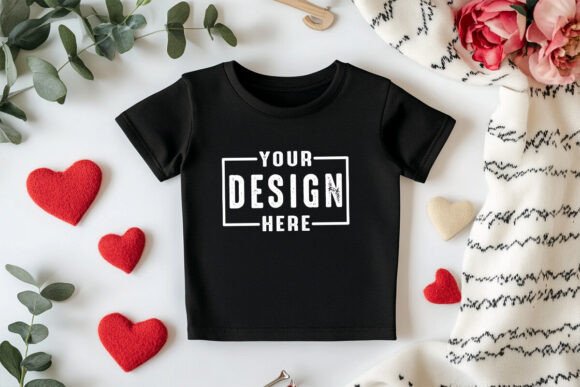 Valentines T-shirt Mockup: Graphics & Product Mockups